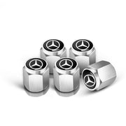 5-Piece Metal Tire Valve Stem Cap Set for Mercedes-Benz