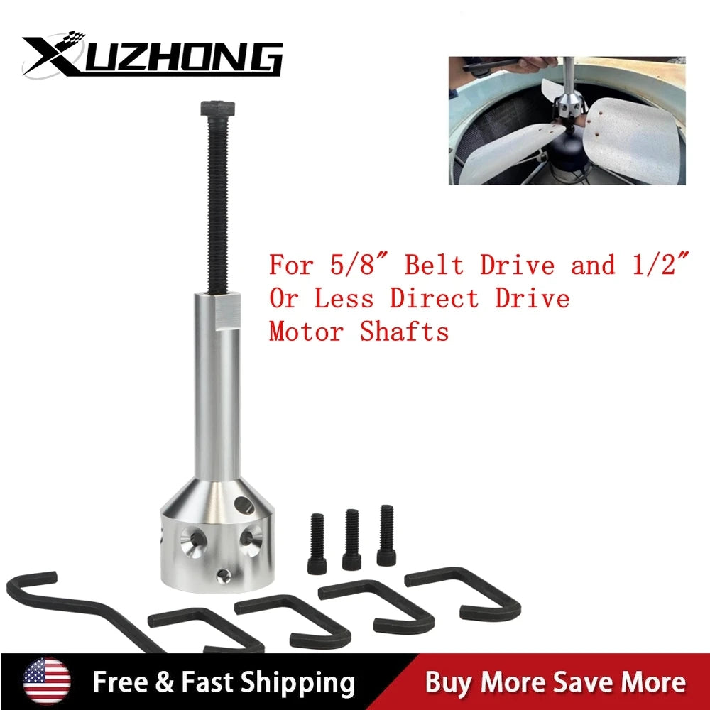 Steel Hub Fan Blade Blower Wheel Puller Remover Tool Kit for 5/8" Belt Drive and 1/2" Or Less Direct
