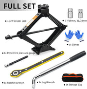 2-Ton Scissor Jack Kit with Lug Wrench