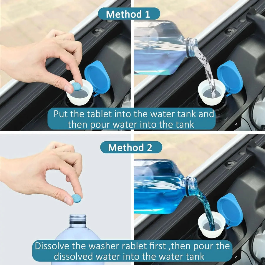 Concentrated Windshield Washer Cleaning Tablets – 5 to 100 Pack