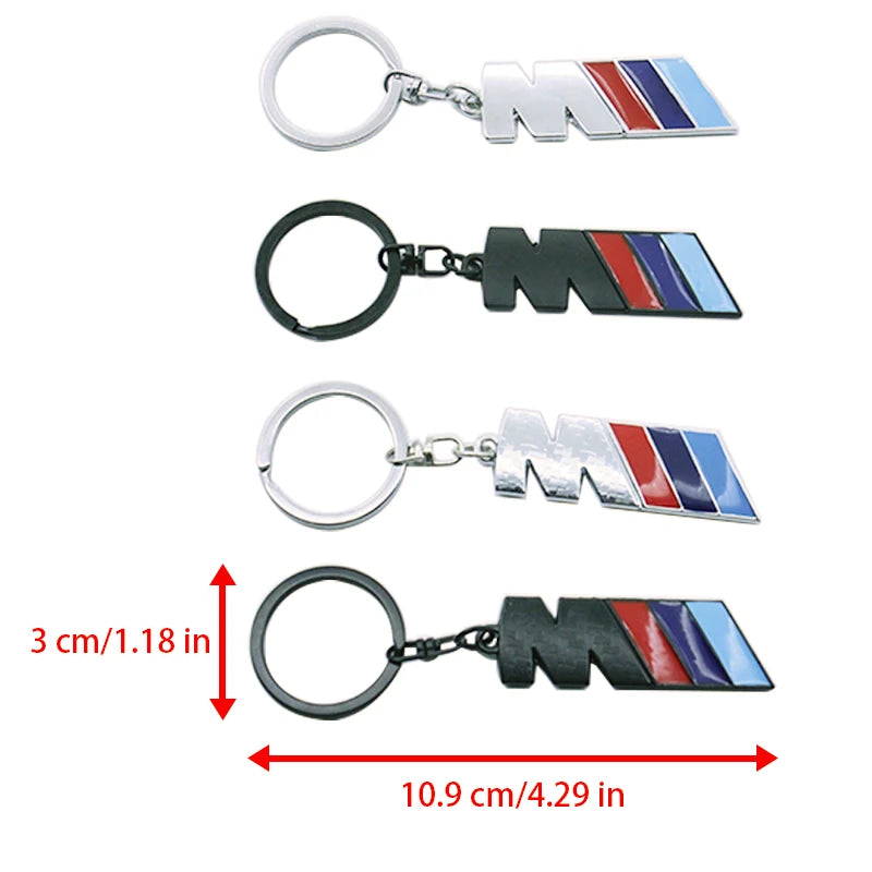 Metal and Leather Automotive Keychain – Multiple Designs