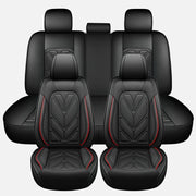 Universal PU-Leather 5-Seat Cover Set – Black or Black/Red