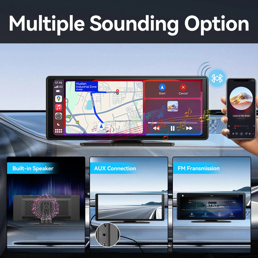 Portable Wireless CarPlay and Android Auto Display