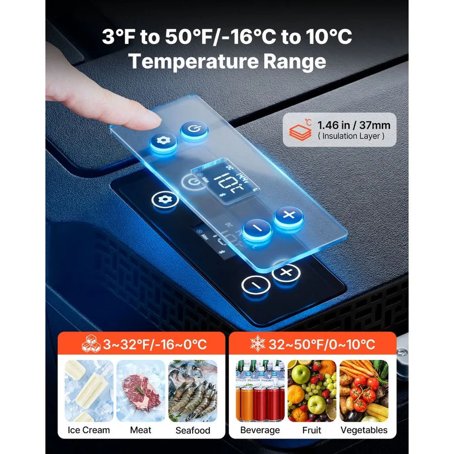 21 qt Portable Electric Car Refrigerator for Tesla Model 3