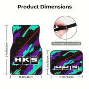 HKS Camouflage 4-Piece Car Floor Mat Set