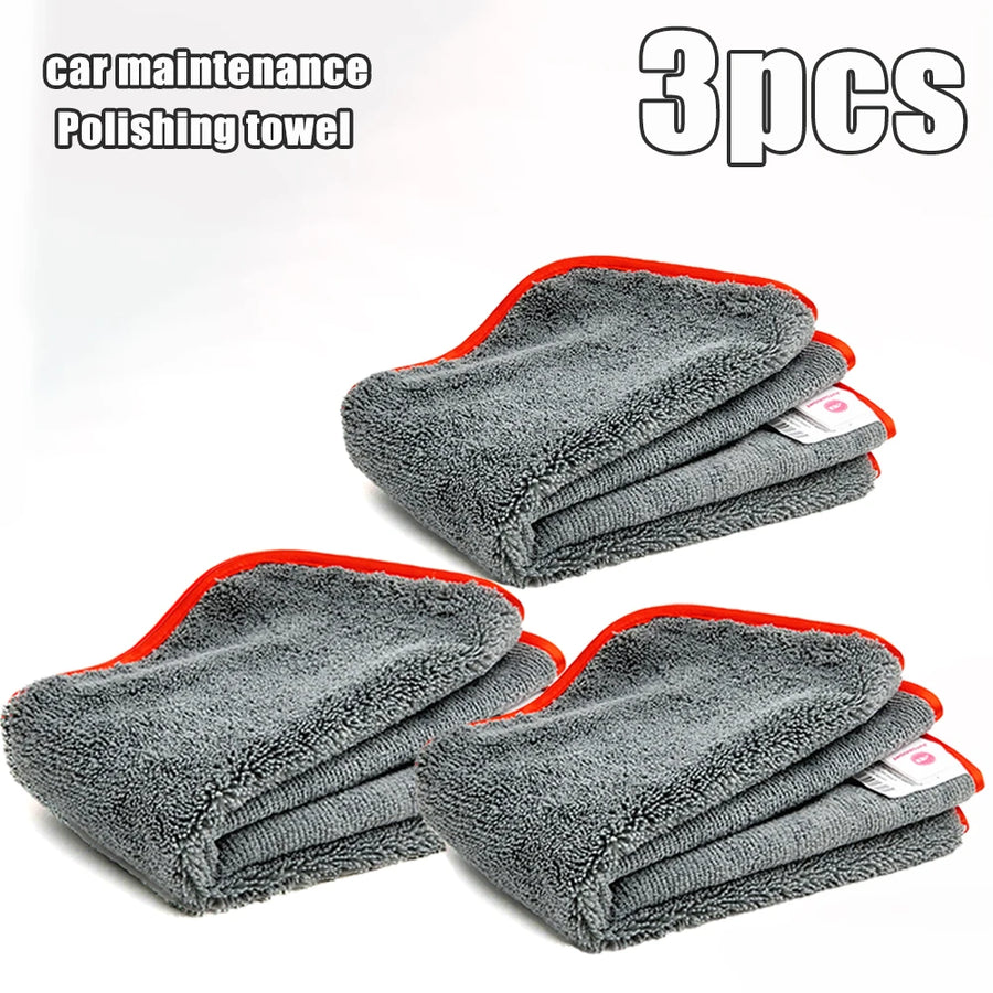 Grey Microfiber Wax-Buffing Towel, 40 x 40 cm