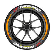 For 4 Tires Xtreme 3D Tire Letter Stickers Waterproof Pvc Racing Wheel Decals No Glue Included