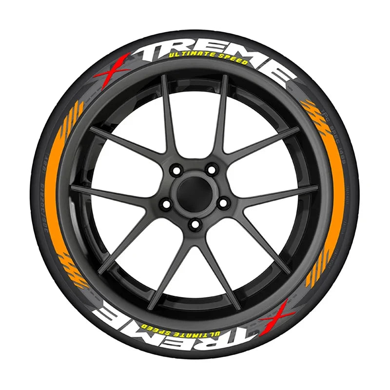 For 4 Tires Xtreme 3D Tire Letter Stickers Waterproof Pvc Racing Wheel Decals No Glue Included