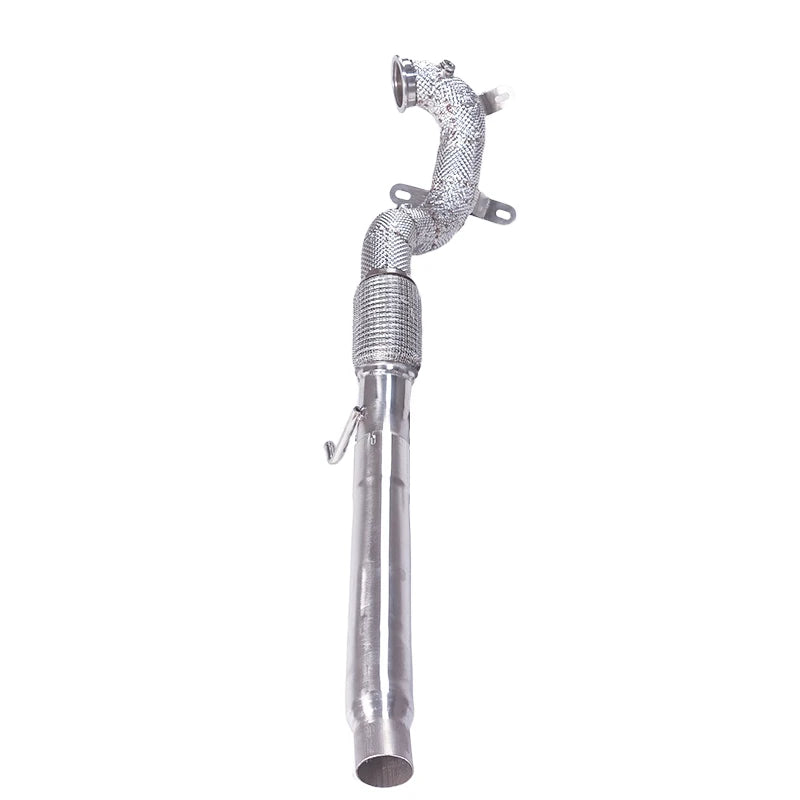 304 Stainless Steel Downpipe for Audi Q3 2wd 2.0T 1.5mm Thick Polished Then Brushed