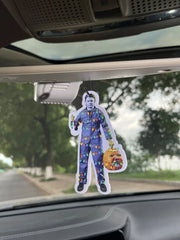 Michael Myers Halloween Christmas Lights Hanging Car Air Freshener
