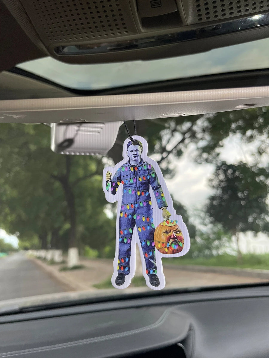 Michael Myers Halloween Christmas Lights Hanging Car Air Freshener