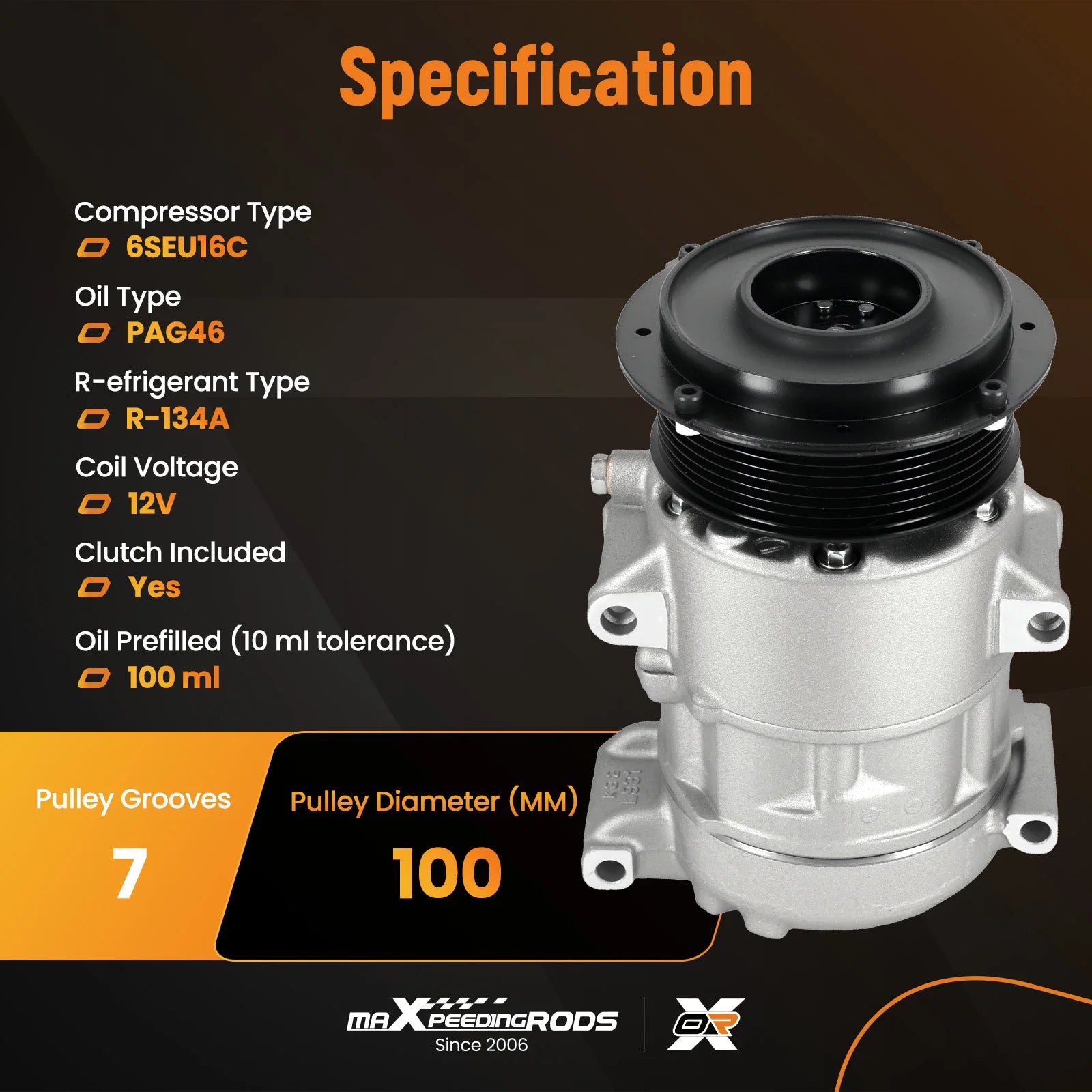 A/C Compressor & Clutch for Toyota RAV4 & Camry 2006-2009