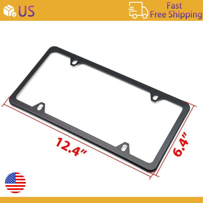 2-Piece Stainless Steel US License Plate Frame Set
