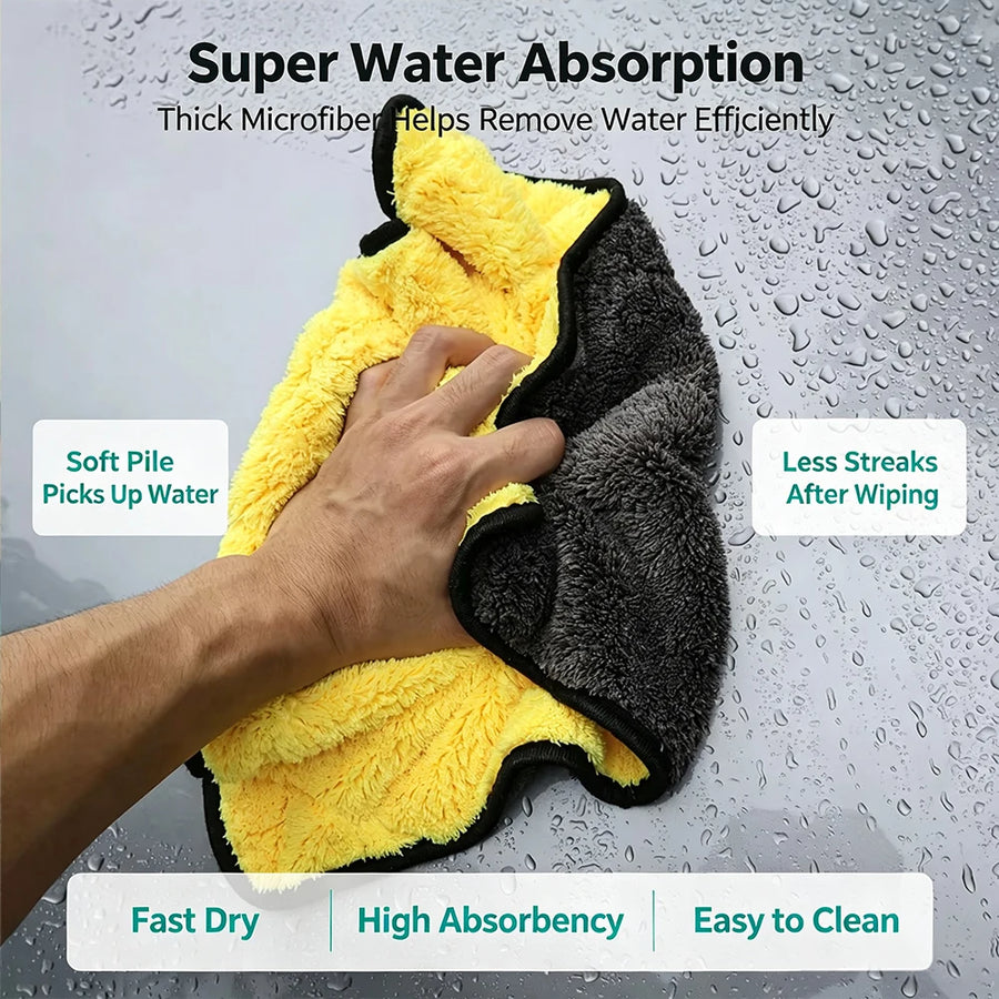 850 GSM Quilted Microfiber Detailing Towel, 40 x 40 cm