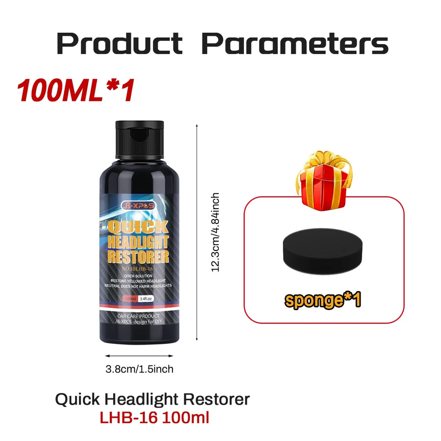 Headlight Lens Restoration Kit – 100 ml