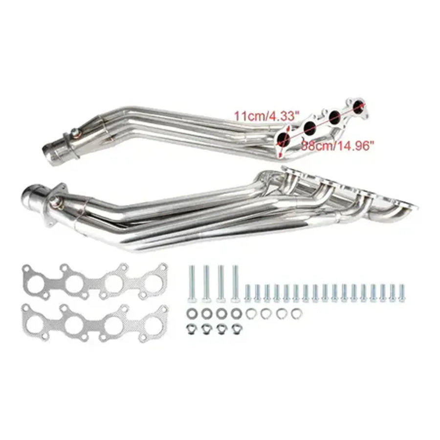 Stainless Steel Long-Tube Exhaust Header Set for 2011–2014 Ford Mustang