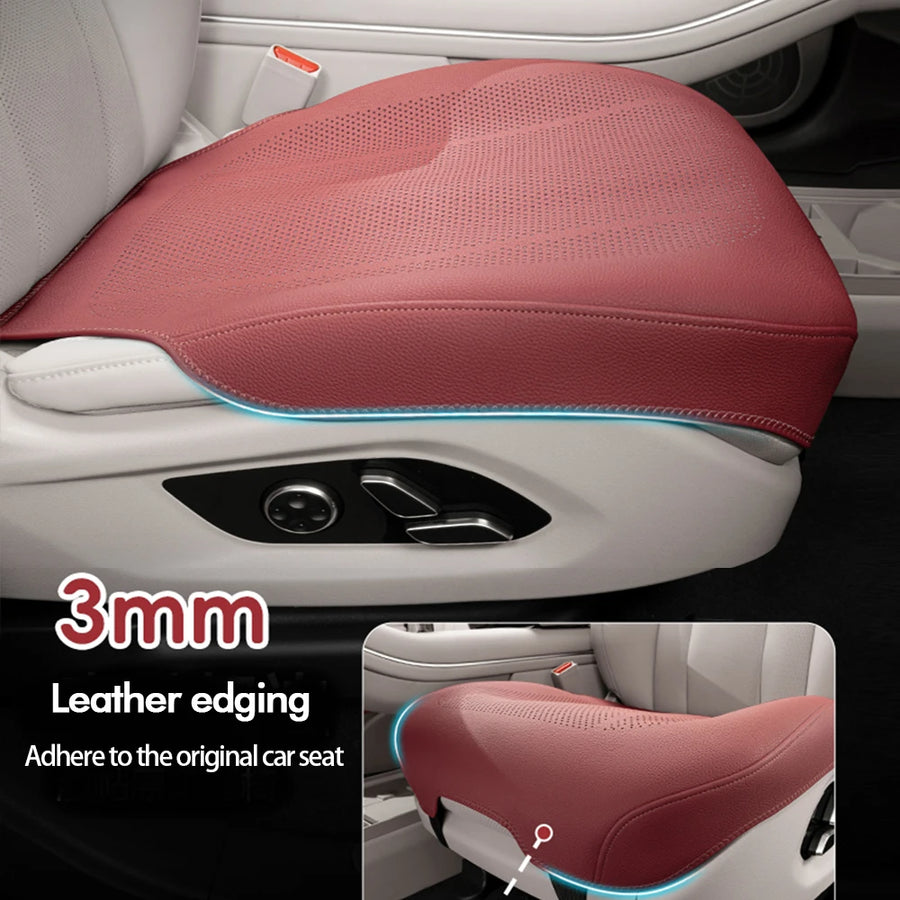 Universal Leather-look Car Seat Cover and Cushion Set