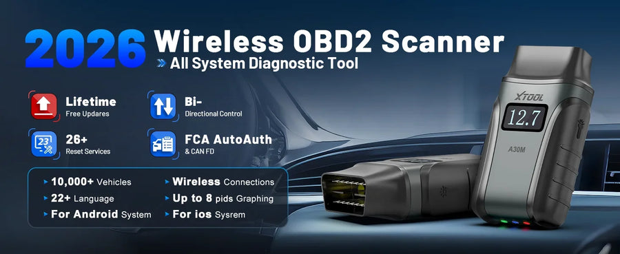 XTOOL A30M V2.0 Bidirectional OBD2 Scanner with 26 Service Functions