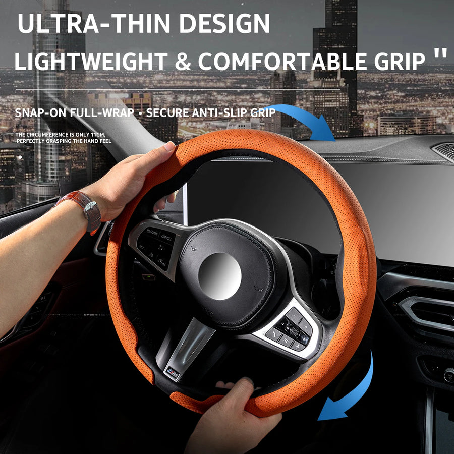 Universal Nappa Leather Car Steering Wheel Cover