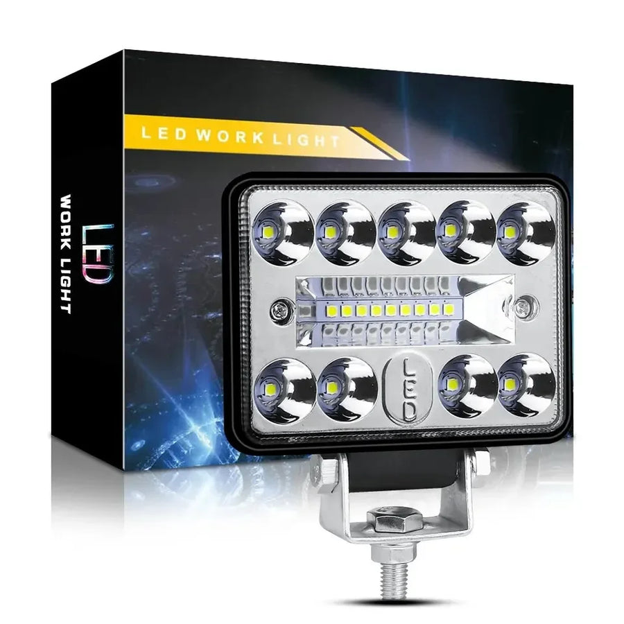 2-Piece 4-Inch/5-Inch/6-Inch/7-Inch LED Work Light Bar – Spot/Flood Combo, 12V–24V