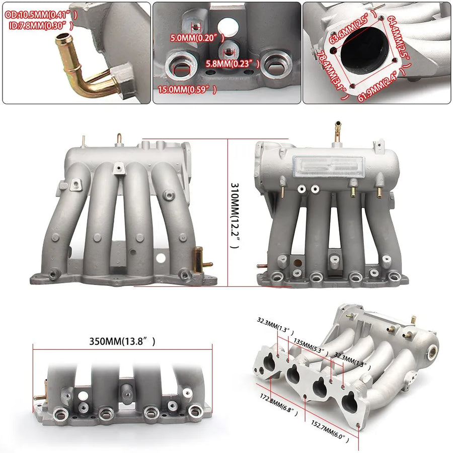 D-Series Aluminum Intake Manifold for Honda Civic D15/D16 1988-2000