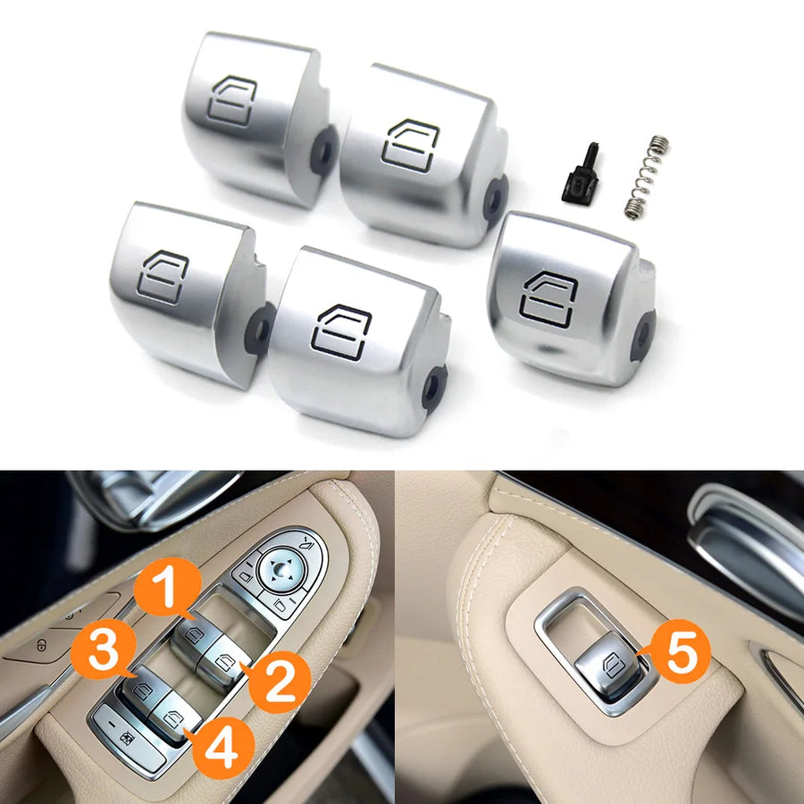 Window Regulator Switch Button Cover Cap for Mercedes-Benz C E GLC S Class W205 W253 W213 W293