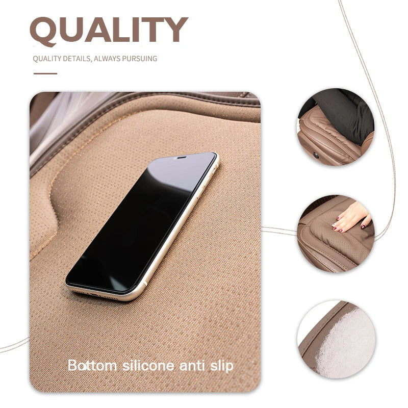 Universal Leather-look Car Seat Cover and Cushion Set