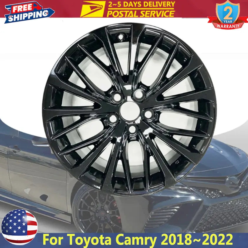 Toyota Camry 18 x 8-Inch Gloss-Black Alloy Wheel – 2018–2022