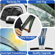 For 2008-2012 Honda Accord 4 Door Sedan Models Black Wavy Mugen Style Tinted Window Visor Rain Guard Vent