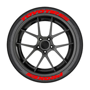 4-Piece 3D Tire Lettering Decal Set