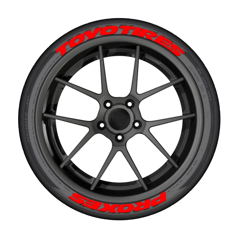 4-Piece 3D Tire Lettering Decal Set