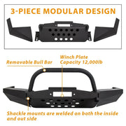 Modular Steel Front Winch Bumper with Bull Bar for 1998–2011 Ford Ranger