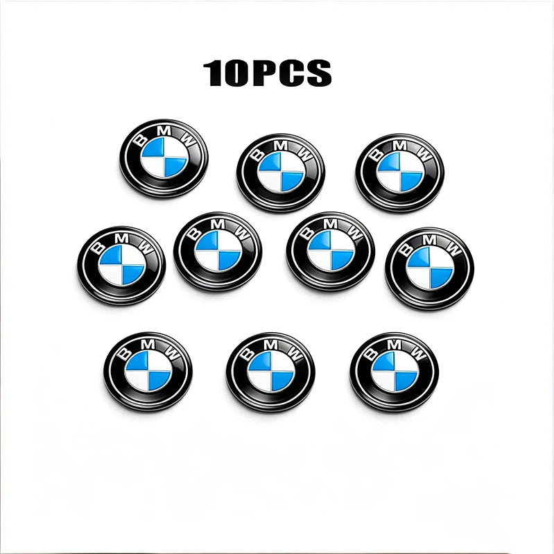 Round Car Key Emblem Badge Stickers for BMW – 2, 5 or 10 Pieces