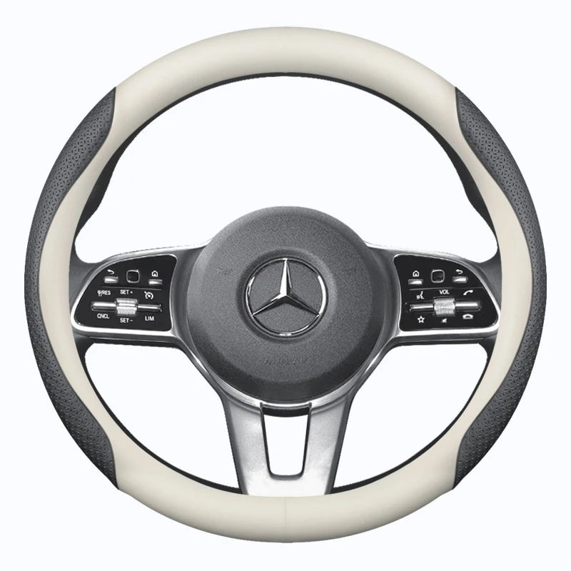 Leather Steering Wheel Cover for Mercedes-Benz E300 A B C E S-Class W205 W212 W210 W221 W205