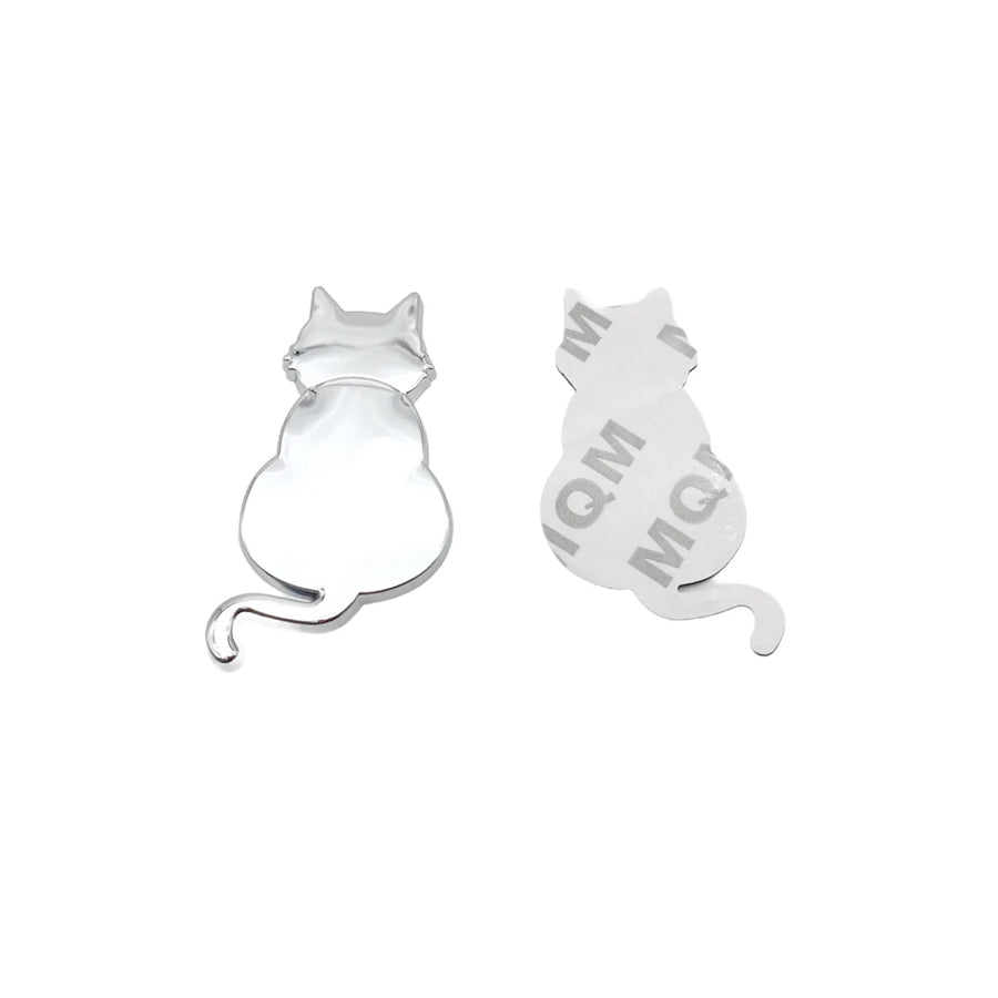 3D Cat Metal Vehicle Decal - 6.5 x 3.5 cm