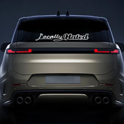 “Locally Hated” Windshield Vinyl Decal – 80 × 13 cm