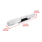 Chrome Diamond-Step Rear Bumper – Universal Pickup Fitment