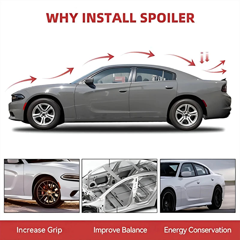 Gloss Black Rear Trunk Spoiler for Dodge Charger 2015-2023