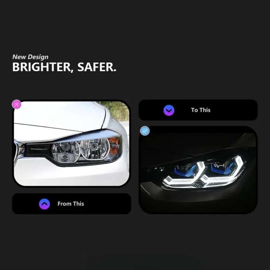 LED Headlight Assembly Set for 2012–2019 BMW F30