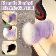 Remote-Controlled Sound-Activated Plush Wagging Tail for Cars and Bicycles