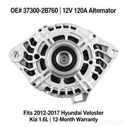 120A Alternator for Hyundai Veloster & Kia Soul/Forte 2011-2017