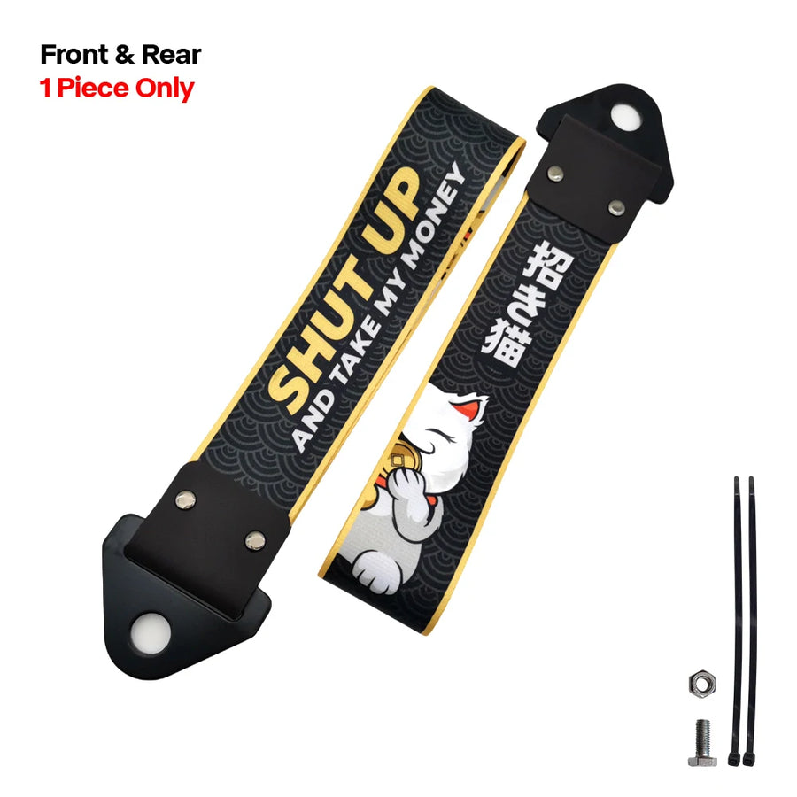 Lucky Cat Decorative Tow Strap