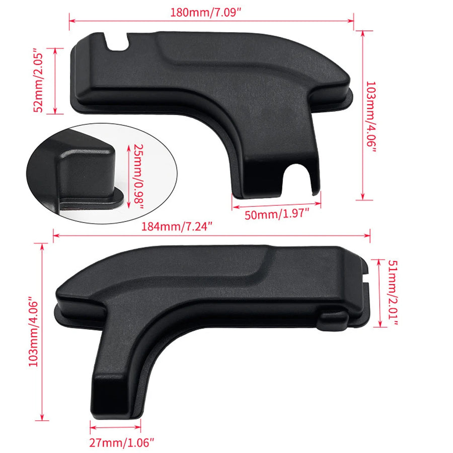 Rear Defogger Cable Covers for 2018–2024 Jeep Wrangler JL/4xe – Pair