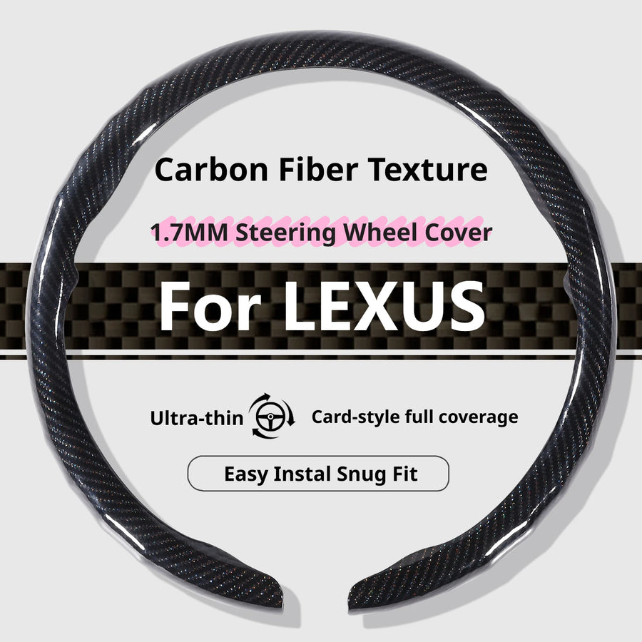Carbon-Fiber-Texture Steering Wheel Cover for LEXUS