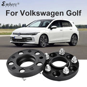M14X1.5 Wheel Spacers for Volkswagen Golf PCD 5x112 CB 57.1 Forged Black Wheel 2003-2025