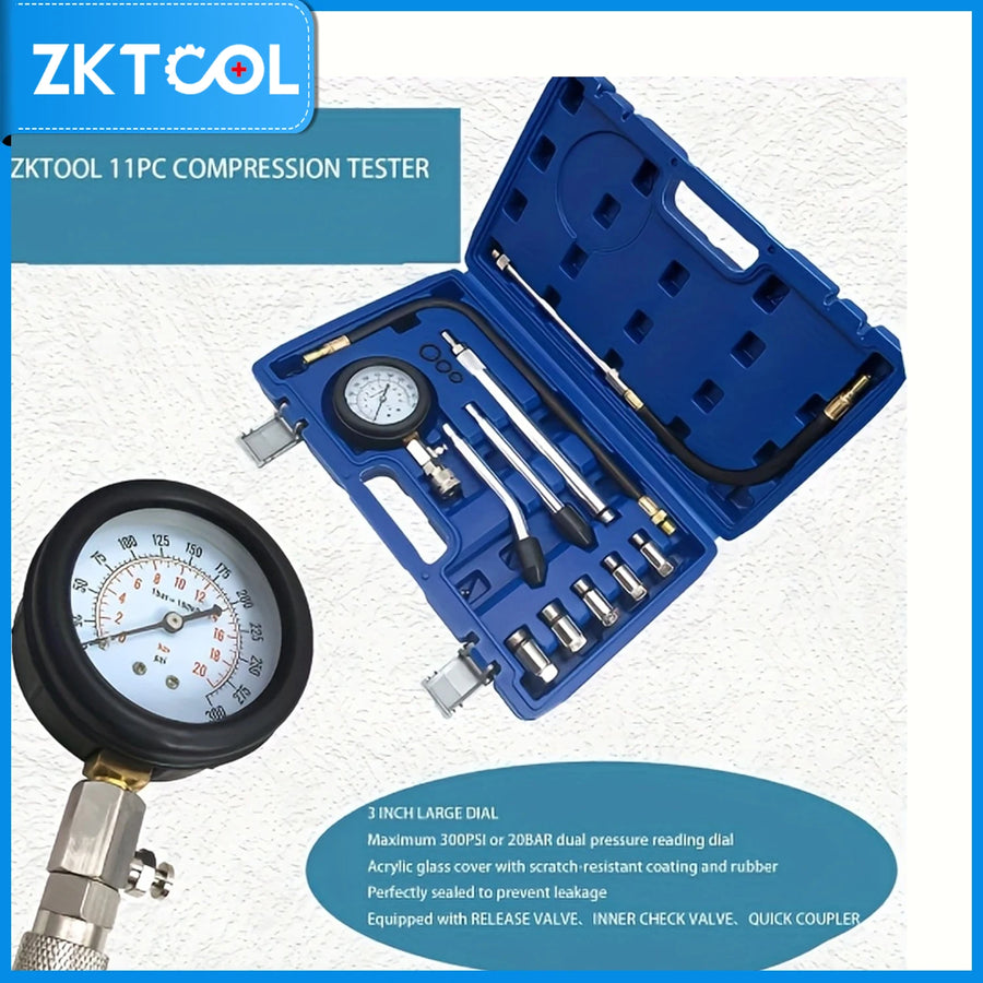 Automotive Engine Compression Tester Gauge Kit