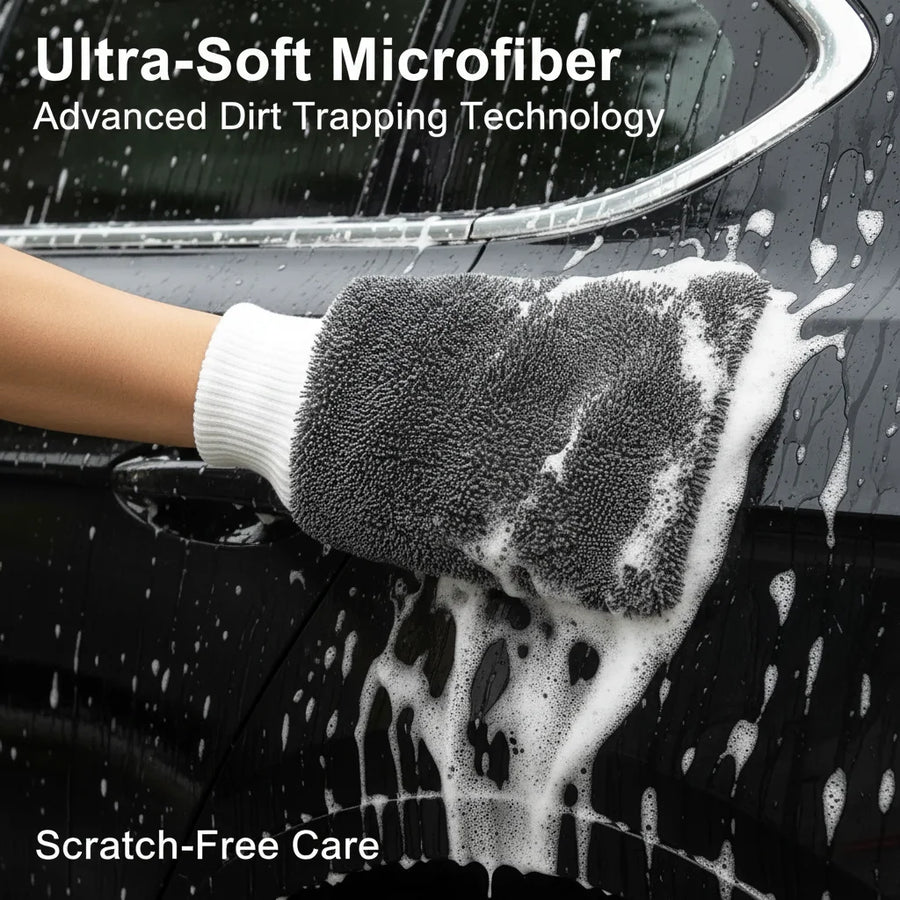 Twisted-Loop Microfiber Car Wash & Drying Mitt