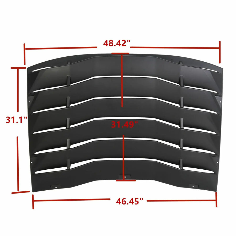 Rear Window Windshield Louver Cover Sun Shade Vent for Dodge Charger 2011-2023
