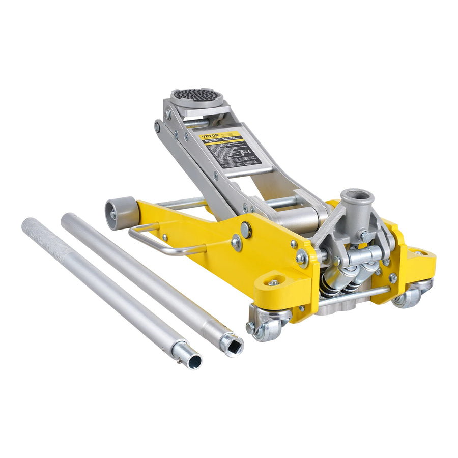 2/3-Ton Aluminum Hydraulic Racing Floor Jack with Dual-Piston Quick Lift