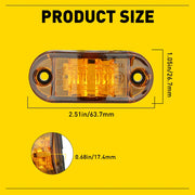 10-Piece LED Side Marker and Clearance Lights – Amber, 12V–24V